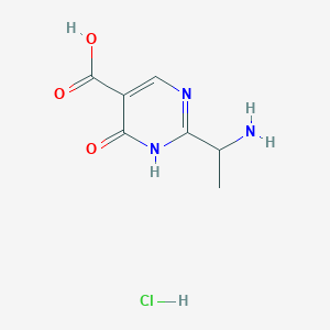 2-(1-Aminoethyl)-6-oxo-1H-pyrimidine-5-carboxylic acid;hydrochloride