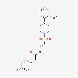 2-(4-fluorophenyl)-N-(2-((4-(2-methoxyphenyl)piperazin-1-yl)sulfonyl)ethyl)acetamide