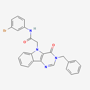 2-(3-benzyl-4-oxo-3H-pyrimido[5,4-b]indol-5(4H)-yl)-N-(3-bromophenyl)acetamide