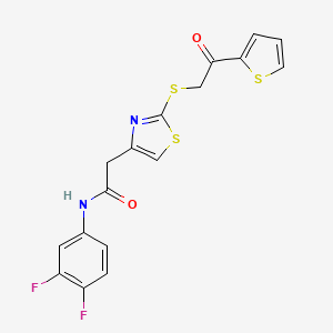 N-(3,4-difluorophenyl)-2-(2-((2-oxo-2-(thiophen-2-yl)ethyl)thio)thiazol-4-yl)acetamide