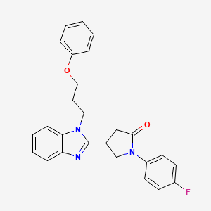 1-(4-Fluorophenyl)-4-[1-(3-phenoxypropyl)benzimidazol-2-yl]pyrrolidin-2-one