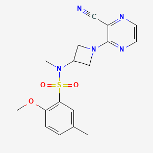 N-[1-(3-Cyanopyrazin-2-yl)azetidin-3-yl]-2-methoxy-N,5-dimethylbenzenesulfonamide