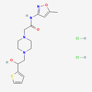 2-(4-(2-hydroxy-2-(thiophen-2-yl)ethyl)piperazin-1-yl)-N-(5-methylisoxazol-3-yl)acetamide dihydrochloride