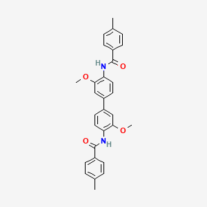 molecular formula C30H28N2O4 B2543736 N-[2-methoxy-4-[3-methoxy-4-[(4-methylbenzoyl)amino]phenyl]phenyl]-4-methylbenzamide CAS No. 313529-40-7