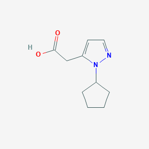 molecular formula C10H14N2O2 B2543737 (1-cyclopentyl-1H-pyrazol-5-yl)acetic acid CAS No. 1328640-57-8