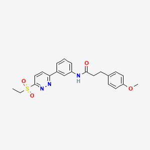 molecular formula C22H23N3O4S B2543747 N-(3-(6-(ethylsulfonyl)pyridazin-3-yl)phenyl)-3-(4-methoxyphenyl)propanamide CAS No. 897614-58-3