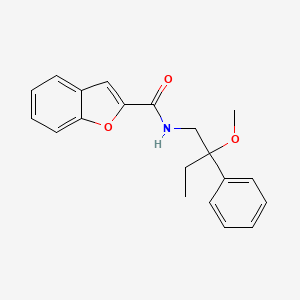 molecular formula C20H21NO3 B2543748 N-(2-methoxy-2-phenylbutyl)benzofuran-2-carboxamide CAS No. 1706014-70-1