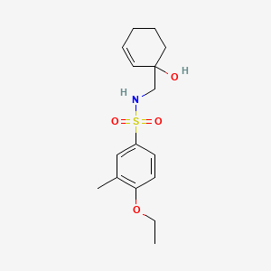 molecular formula C16H23NO4S B2543749 4-ethoxy-N-[(1-hydroxycyclohex-2-en-1-yl)methyl]-3-methylbenzene-1-sulfonamide CAS No. 2097913-85-2
