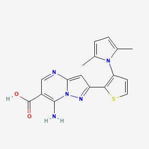 7-amino-2-[3-(2,5-dimethyl-1H-pyrrol-1-yl)-2-thienyl]pyrazolo[1,5-a]pyrimidine-6-carboxylic acid