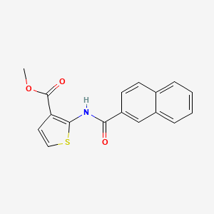 molecular formula C17H13NO3S B2543767 methyl 2-(naphthalene-2-amido)thiophene-3-carboxylate CAS No. 888412-88-2
