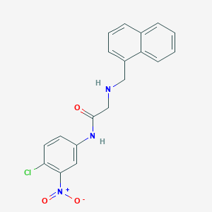 molecular formula C19H16ClN3O3 B2543772 N-(4-chloro-3-nitrophenyl)-2-[(1-naphthylmethyl)amino]acetamide CAS No. 329779-15-9
