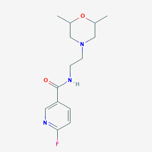 molecular formula C14H20FN3O2 B2543785 N-[2-(2,6-dimethylmorpholin-4-yl)ethyl]-6-fluoropyridine-3-carboxamide CAS No. 1797093-69-6