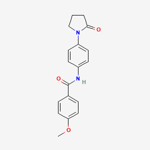 molecular formula C18H18N2O3 B2543814 4-甲氧基-N-(4-(2-氧代吡咯烷-1-基)苯基)苯甲酰胺 CAS No. 941992-62-7