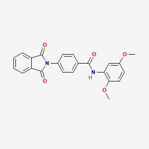 molecular formula C23H18N2O5 B2543816 N-(2,5-dimethoxyphenyl)-4-(1,3-dioxo-1,3-dihydro-2H-isoindol-2-yl)benzamide CAS No. 433254-21-8