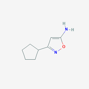 molecular formula C8H12N2O B2543858 3-Cyclopentyl-1,2-oxazol-5-amine CAS No. 1012879-78-5