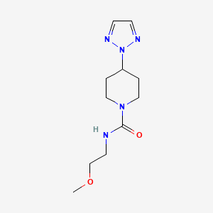 molecular formula C11H19N5O2 B2543859 N-(2-methoxyethyl)-4-(2H-1,2,3-triazol-2-yl)piperidine-1-carboxamide CAS No. 2198940-23-5