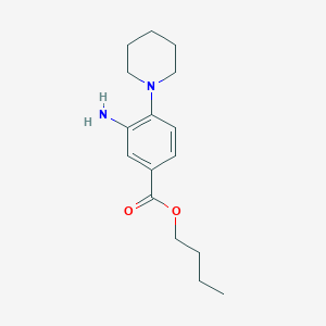 molecular formula C16H24N2O2 B254397 butyl 3-amino-4-piperidin-1-ylbenzoate 