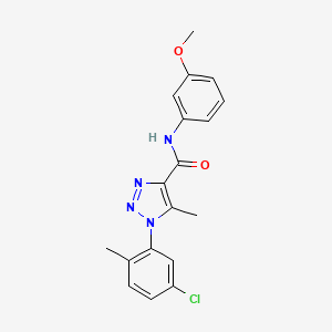 molecular formula C18H17ClN4O2 B2544009 1-(5-chloro-2-methylphenyl)-N-(3-methoxyphenyl)-5-methyl-1H-1,2,3-triazole-4-carboxamide CAS No. 915930-30-2