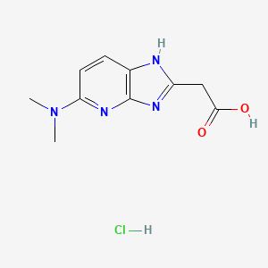 molecular formula C10H13ClN4O2 B2544012 2-[5-(dimethylamino)-3H-imidazo[4,5-b]pyridin-2-yl]acetic acid hydrochloride CAS No. 2228295-83-6