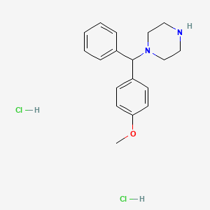 molecular formula C18H24Cl2N2O B2544036 1-[(4-Methoxyphenyl)(phenyl)methyl]piperazine dihydrochloride CAS No. 1171772-44-3