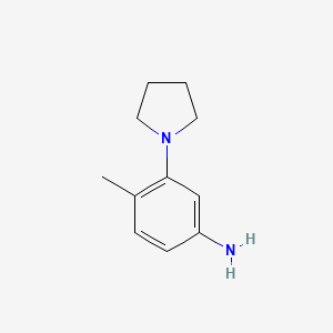 molecular formula C11H16N2 B2544053 4-Methyl-3-(pyrrolidin-1-yl)aniline CAS No. 710351-71-6