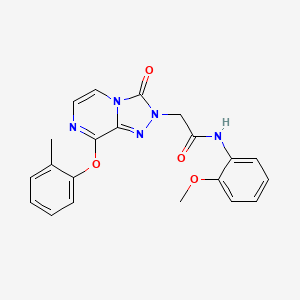 molecular formula C21H19N5O4 B2544056 N-(2-methoxyphenyl)-2-[8-(2-methylphenoxy)-3-oxo-2H,3H-[1,2,4]triazolo[4,3-a]pyrazin-2-yl]acetamide CAS No. 1251600-47-1