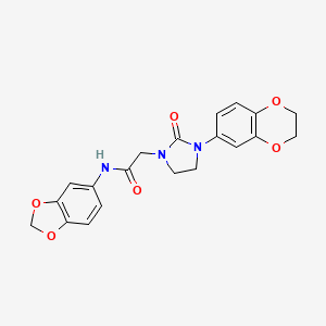 B2544059 N-(benzo[d][1,3]dioxol-5-yl)-2-(3-(2,3-dihydrobenzo[b][1,4]dioxin-6-yl)-2-oxoimidazolidin-1-yl)acetamide CAS No. 1323571-00-1