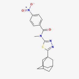 molecular formula C20H22N4O3S B2544068 N-[5-(adamantan-1-yl)-1,3,4-thiadiazol-2-yl]-N-methyl-4-nitrobenzamide CAS No. 392321-14-1