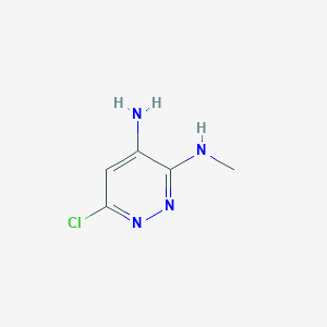 molecular formula C5H7ClN4 B2544071 6-Chloro-N3-methylpyridazine-3,4-diamine CAS No. 17645-17-9