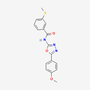 molecular formula C17H15N3O3S B2544090 N-(5-(4-methoxyphenyl)-1,3,4-oxadiazol-2-yl)-3-(methylthio)benzamide CAS No. 896344-58-4