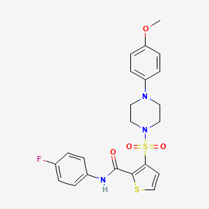 B2544108 N-(4-fluorophenyl)-3-{[4-(4-methoxyphenyl)piperazin-1-yl]sulfonyl}thiophene-2-carboxamide CAS No. 1251676-24-0