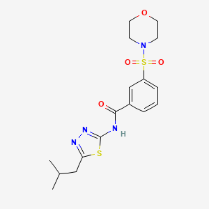 N-[5-(2-methylpropyl)-1,3,4-thiadiazol-2-yl]-3-morpholin-4-ylsulfonylbenzamide