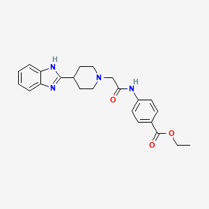 ethyl 4-(2-(4-(1H-benzo[d]imidazol-2-yl)piperidin-1-yl)acetamido)benzoate