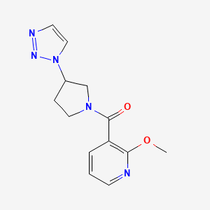 (3-(1H-1,2,3-triazol-1-yl)pyrrolidin-1-yl)(2-methoxypyridin-3-yl)methanone