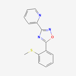 2-{5-[2-(Methylsulfanyl)phenyl]-1,2,4-oxadiazol-3-yl}pyridine