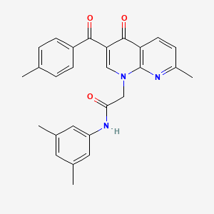 N-(3,5-dimethylphenyl)-2-(7-methyl-3-(4-methylbenzoyl)-4-oxo-1,8-naphthyridin-1(4H)-yl)acetamide