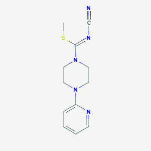methyl N-cyano-4-(2-pyridinyl)tetrahydro-1(2H)-pyrazinecarbimidothioate
