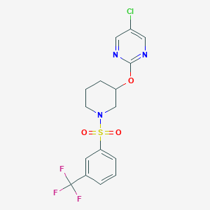 5-Chloro-2-((1-((3-(trifluoromethyl)phenyl)sulfonyl)piperidin-3-yl)oxy)pyrimidine