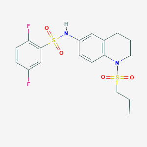 2,5-difluoro-N-(1-(propylsulfonyl)-1,2,3,4-tetrahydroquinolin-6-yl)benzenesulfonamide