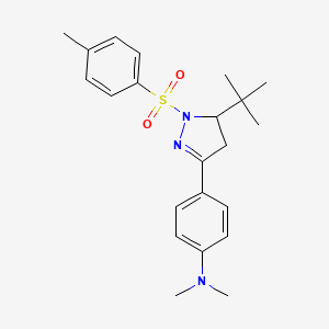 4-[5-tert-butyl-1-(4-methylbenzenesulfonyl)-4,5-dihydro-1H-pyrazol-3-yl]-N,N-dimethylaniline