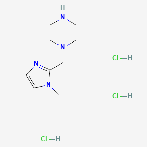 1-[(1-Methylimidazol-2-yl)methyl]piperazine;trihydrochloride