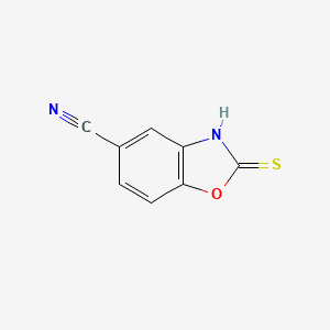 molecular formula C8H4N2OS B2544196 2-Thioxo-2,3-dihydro-1,3-benzoxazole-5-carbonitrile CAS No. 93794-41-3