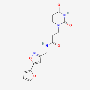 3-(2,4-dioxo-3,4-dihydropyrimidin-1(2H)-yl)-N-((5-(furan-2-yl)isoxazol-3-yl)methyl)propanamide