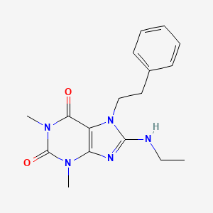 8-(ethylamino)-1,3-dimethyl-7-phenethyl-1H-purine-2,6(3H,7H)-dione