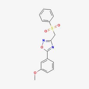 5-(3-Methoxyphenyl)-3-[(phenylsulfonyl)methyl]-1,2,4-oxadiazole