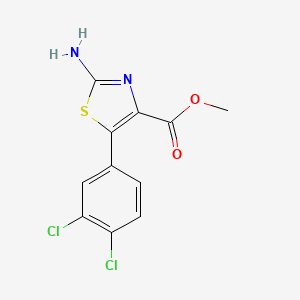 molecular formula C11H8Cl2N2O2S B2544216 Methyl 2-amino-5-(3,4-dichlorophenyl)-1,3-thiazole-4-carboxylate CAS No. 860784-58-3