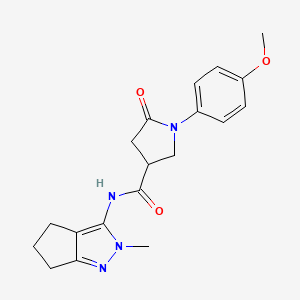 1-(4-methoxyphenyl)-N-(2-methyl-2,4,5,6-tetrahydrocyclopenta[c]pyrazol-3-yl)-5-oxopyrrolidine-3-carboxamide