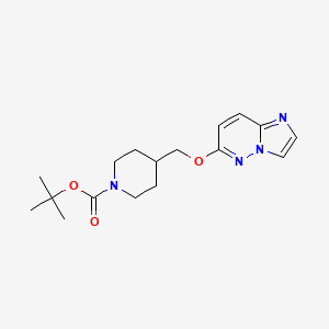 molecular formula C17H24N4O3 B2544230 Tert-butyl 4-({imidazo[1,2-b]pyridazin-6-yloxy}methyl)piperidine-1-carboxylate CAS No. 2415554-33-3