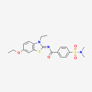 (Z)-4-(N,N-dimethylsulfamoyl)-N-(6-ethoxy-3-ethylbenzo[d]thiazol-2(3H)-ylidene)benzamide
