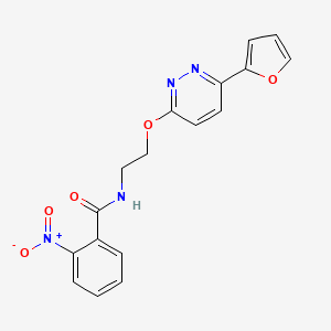 N-(2-((6-(furan-2-yl)pyridazin-3-yl)oxy)ethyl)-2-nitrobenzamide